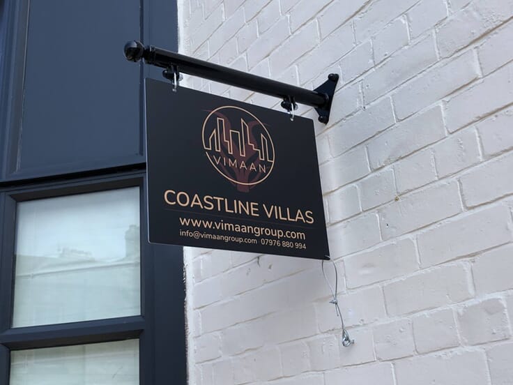 An image of a hanging sign.